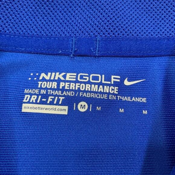 Nike Golf Shirt Mens M Medium Ocean Blue Dri Fit Tour Performance Polo - Picture 4 of 9
